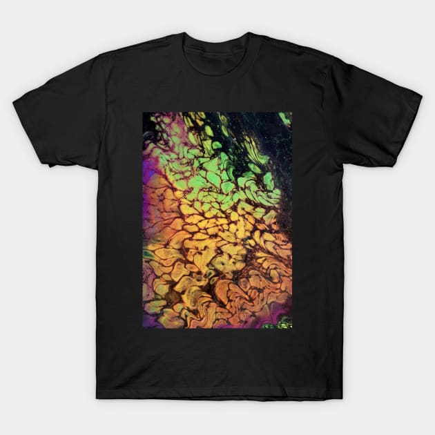 Gem Stones Fluid Art T-Shirt by Stacey-Design